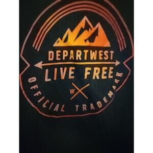 Depart West Mens Medium Live Free Logo Pullover NWT A105 New Excellent Shirt